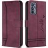 Bravoday Cover per Realme GT Master Edition/Realme GT Master, Flip Custodia in Pelle PU con Slot per Schede, Portafoglio Custodia per Realme GT Master Edition/Realme GT Master, Vino Rosso