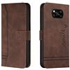 Bravoday Cover per Xiaomi Poco X3 / Xiaomi Poco X3 PRO/Xiaomi Poco X3 NFC, Flip Custodia in Pelle PU Portafoglio Custodia per Xiaomi Poco X3 / Poco X3 PRO/Poco X3 NFC, con Slot per Schede, Marrone