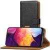 AICEK Cover Compatible Samsung Galaxy A50, Portafoglio Custodia per Samsung Galaxy A50 Case di Pelle Flip Cover Nero (6.4 Pollici)