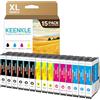 KEENKLE Compatible per 603XL Compatible per Cartucce Epson 603 XL 15-Pack