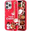 Phoona Natale Cinturino Cover per iPhone 15 Plus 6,7 Catena Custodia Supporto Cellulare 3D Fumetto Bambola Santa Cruz Modello Caso TPU Silicone Antiurto Case Protettiva per iPhone 15 Plus