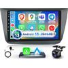 Podofo 2G+64G Autoradio per Seat Altea 2004-2015, 9 pollici Touchscreen Android 13.0 Radio con Carplay Senza fili Android Auto DSP BT GPS Specchio FM RDS USB Telecamera di retromarcia