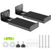 PlusAcc Supporto da parete per soundbar - Staffa per soundbar e altoparlanti TV, portata massima 15 kg (33 libbre), profondità regolabile da 10 a 17 cm (3,94-6,69 pollici), Nero