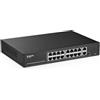 mokerlink Switch Poe 16 Porte, 2 Uplink Gigabit, 200W IEEE802.3af/at, VLAN ed Estensione, Switch Ethernet Plug And Play Non gestito su Rack in Metallo