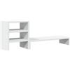 vidaXL Supporto per monitor, supporto da scrivania con organizer da scrivania, supporto per computer portatile, supporto da tavolo per PC monitor, in legno bianco