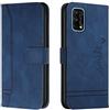 Bravoday Cover per Realme 7 PRO, Flip Custodia in Pelle PU Portafoglio Custodia per Realme 7 PRO, con Slot per Schede, Blu