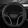 CWMAD Coprivolante in Pelle per Opel Corsa F GS Line, Coprivolante Traspirante e Antiscivolo Coprivolante Accessori Auto Interno per Comfort,Bla-CK-Red-Type D