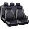 MNBVGHH Coprisedile Coprisedili Auto in Pelle Auto, per Fiat Grande Punto 2006-2012 5 Posti Fodere Anteriori E Posteriori Copri Sedili Impermeabili Antisudore Protezioni Accessori,B
