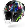 Shark, Casco Moto Jet RS JET CARBON SHAYTAN Black Green Violet KGV, M