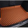 YoQIK Auto Tappetini Bagagliaio per Abarth 595 2012-2024,Pelle Vasca Baule Tappeto Copri Tappetino Impermeabile Antiscivolo AntiGraffio Tappeto Protezione Accessori,E-Brown