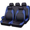 YoQIK Auto Set Coprisedili Universale per Lancia Ypsilon Hybrid EcoChic Maryne/Ypsilon Hybrid EcoChic/Zeta,Pelle PU Anteriori Posteriori Copri-Sedile Completo Impermeabile Comfort Accessori Interno