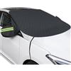 MOCNT Copri Parabrezza Auto 9 Magnetico Copertura Parabrezza Auto Inverno 4 Strati Spesso Telo Anteriore per Parabrezza Antighiaccio Protezione Copertura con Gancio Nero 157x126cm