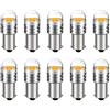 SOFOC BA9S LED Bulb Warm White 3000K 6V AC/DC Lampadina per Luce Targa, Luci Laterali, Plafoniera, Luci di Lettura, Baule BA9 53 T4W 10Pcs