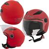 A-Pro Casco Scooter Moto Bambino Ragazzo Protettivo Certificato ECE 22 06 Rosso S