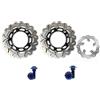 Arashi - Rotori anteriori e posteriori con bulloni di montaggio per Yamaha FZ6 Fazer 2004-2008, FZ6 S2 2007-2008, FZ6 Fazer S2 2007-2009, MT03 2006-2011, accessori di ricambio per moto