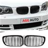 AggAuto Griglia radiatore nera lucida per BMW Serie 1 E81-E88 2008-2011 | 6 barre doppie anteriori, materiale ABS resistente, installazione semplice, adatta a E81 E82 E87 E88