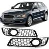 GSRECY Griglia paraurti anteriore con luce fendinebbia in stile nido d'ape, nero lucido, compatibile con Audi A3 8P 2008-2012, solo paraurti standard, lato sinistro e destro
