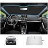 SHAOHAO [Upgrade] Parasole Compatibile con Audi Q2 2017-2026 Parasole Pieghevole con Rivestimento d'Argento, Protezione UV e Calore Efficace, Accessori Interni Auto