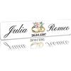 Finest Folia Targa Matrimonio Personalizzata per Auto - Adesivo con Nomi e Data degli Sposi - Coppia di Sposi, Decorazione Auto Matrimoniale, Targa per Nozze (01 Anelli d'oro, Inserti in plastica)