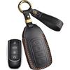 Rondrive Custodia portachiavi in pelle adatta per Ebro S400 S700 S800 4 tasti accessori chiave auto cover cover cover portachiavi per DR4.0 DR5.0 DR6.0 per Omoda C9 Omoda E5 portachiavi nero