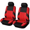 BFRDGE Auto Set Coprisedili per Fiat Panda 2003-2024/Fiat Panda 4x4 2004-2024, Protezione Sedili Anteriori e Posteriori Confortevole Traspirante Coprisedile,E Red