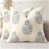 YCOLL Fodera per Cuscino Vintage Stampa Floreale 50x50 Set da 2 Fodere Cuscini Fiori Cuscino Divano Design Moderno Cuscini Decorativi per Letto Decorazione per la Casa e il Soggiorno Azzurro