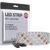 BTF-LIGHTING WS2815 Striscia LED a Forma di S Zig Zag 3m 180 LEDs/pixel RGB indirizzabili individualmente Doppio Segnale nastro flessibile 12V IP30 per interni, segnaletica e modellismo(solo striscia)