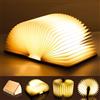 Luthando Lampada da libro a LED, lampada da libro, lampada pieghevole per libri, illuminazione d'atmosfera a LED, lampada da comodino ricaricabile USB per bambini, fidanzata, regalo, decorazione per
