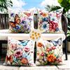 Dorunfeey Copri Cuscini per Divano 50x50 Cuscino Esterno Impermeabili Farfalla Fiori da Giardino Colorati Copricuscini per Divani Cuscini per Letto Decorativi per Salotto Divano Camera Arredo Casa Sofa 4 Pezzi