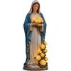 Generic Luce solare da giardino della Vergine Maria, statua della Madre benedetta con rose luminose a LED, ornamento cattolico impermeabile per esterni, decorazione religiosa per cortile, statua commemorativa