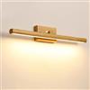 Generic Lampada da Specchio per Bagno Lampada da Parete per Bagno in Legno da 40 cm, Luce Frontale a Specchio a LED da 8 W, Luce da toeletta 4000 K, Vasca da Bagno ruotabile a 180°, 640 LM, Luce per Trucco a