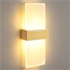 DAGORD Applique da Parete Interno LED in Legno 3000K Luce Calda 12W