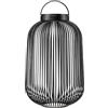 Blomus Lanterna LED Lito, lampada mobile per esterni, in ferro di alta qualità, batteria, dimmerabile, 3 colori di luce, impermeabile, taglia L (nero)
