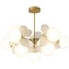 WXHC G9 Illuminazione A Sospensione Lampadario Moderno Lampadari Di Cristallo Luce Incasso Led Apparecchio Di Illuminazione A Soffitto Per Sala Da Pranzo Bagno Camera Da Letto-Oro + tutto bianco 9