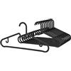 Milano Home Appendiabiti Salvaspazio - Grucce Sottili in Plastica - Ganchos de Ropa para Adultos - Organizzatore per Maglioni, Pantaloni, Gonne, Camicie - Plastica Nera (10 Pezzi)