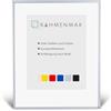 RahmenMax Texas Cornice portafoto in formato desiderato, cornice completa adatta per immagini 38x99 cm, in plastica, colore argento con vetro acrilico antiriflesso 99x38 cm, sfondo bianco