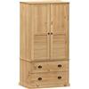 VidaXL Armadio Vigo 90x55x170 cm in Legno Massello di Pino, Armadio per Camera da Letto e Ingresso, con Cassetti