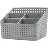 Fai Top Cestello Portaoggetti, Portaoggetti per Cosmetici, Portaoggetti Sotto Griglia a 5 Griglie Archiviazione Multifunzione per Scrivania da Ufficio, Controsoffitto, Cucina Domestica-Grigio