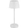 REV Lampada da tavolo a LED, senza fili, 38 cm, 2 W, con funzione dimmer touch e batteria agli ioni di litio da 4000 mAh (circa 7 ore) - plastica, IP44, per interni ed esterni, bianco