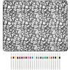 PEIZHIYC Coperta Fai-da-Te per Colorare Fiori 156 x 125 cm