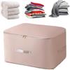 PEKJDS Organizzatore autocomprimibile ultra salvaspazio, nuovo sacchetto per biancheria da letto a compressione, sacchetto sottovuoto per piumone, lascia più spazio per il tuo guardaroba (Rosa, L)