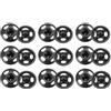 QUARKZMAN 72 Set Bottoni Automatici da Cucire 6/7/8mm Bottoni Automatici a Pressione Metallo per Chiusura Borse, Vestiti, Cucito, Artigianato, Nero