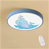 LIUNIAN Plafoniera da soffitto rotonda ultra sottile Creativa Dinosaur Cartoon, Plafoniera da soffitto a luce continua per la camera dei ragazzi, con telecomando, diametro 30cm, 18W