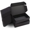 BELLE VOUS Kurtzy Scatola Nera Cartone Kraft (20pz) - Scatola Cartone con Coperchio 19 x 11 x 4,5 cm - Scatoline Portaconfetti e Scatole Bomboniere Facile Assemblaggio per Feste Compleanni Matrimonio