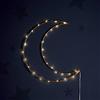 Lights4fun Luna Luminosa Osby Dorata di 30cm con 30 LED Bianchi Caldi a Pile per Arredo Interni