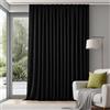 Deconovo Tende Oscuranti Termiche con Nastro a Matita - 2 Stili di Montaggio, Set di 1 Tenda Moderne Isolanti per Camera da Letto e Soggiorno, 300x220 CM, Nero