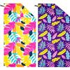 Hexify Telo Mare xxl set da 2-90 X 180 cm, Telo Mare Grande in Microfibra ad Asciugatura Rapida, Telo da Bagno Senza Sabbia, Coperta da Spiaggia da Donna (Viola + Rosa)