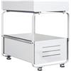 HUOLE Organizer Sottolavello Portaoggetti con Cestelli Scorrevoli Estraibili, Per l'interno di Pensili,Armadi,Scaffali,Piani lavoro,Scrivanie.Per Casa,Ufficio,Bagno,Cucina-40 * 25,5 * 39,5 cm-bianco