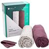 Koala Babycare - Mussole Neonato Cotone 100% - 2 Pz 120x120cm - Copertina Neonato Cotone per Allattamento e Swaddle - Viola