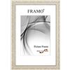 FRAMO Cornice foto barocco 65 x 90 cm in legno massello | vecchio-Bianco Marrone | Colore/dimensione selezionabile | Cornice antica d'epoca retrò N°091